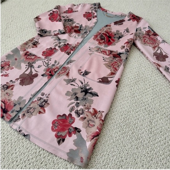 T Tahari Faux Suede Floral Jacket - Picture 3 of 12